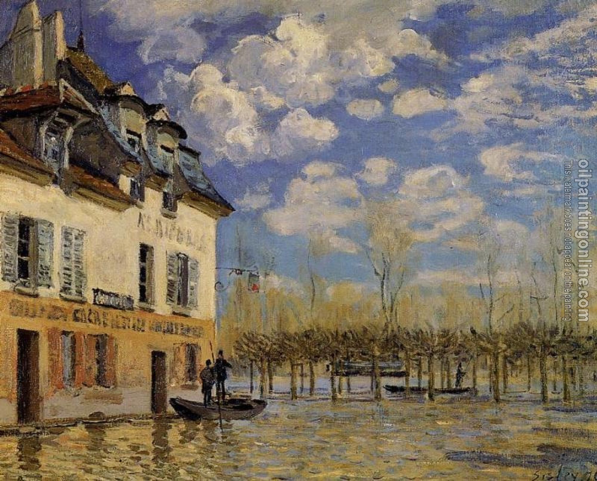 Sisley, Alfred - Boat in the Flood at Port-Marly